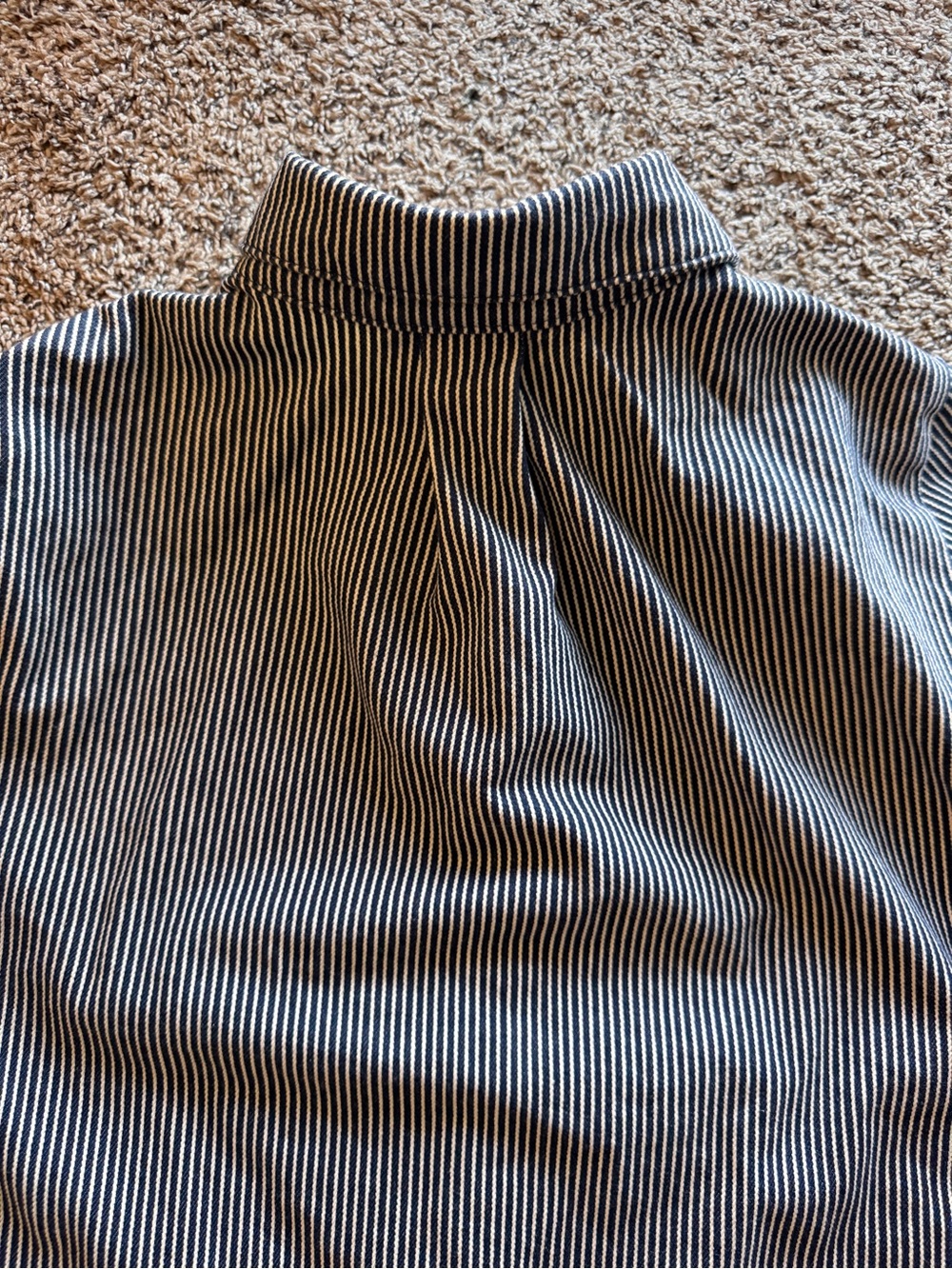 Ship Supply Hickory Stripe Curtis Cotton Top Womens Large Coastal Minimalist - Picture 6 of 10